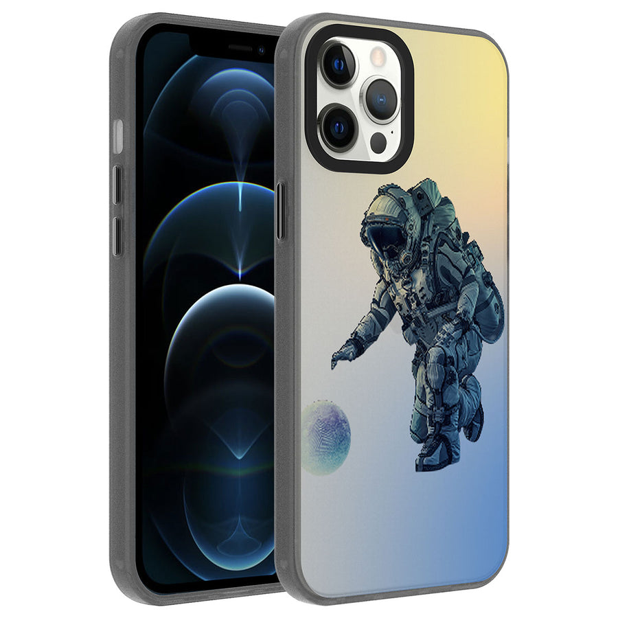 iPhone 12 Pro Max Kılıf Desenli Zore Dragon Sert Kılıf - Astronot