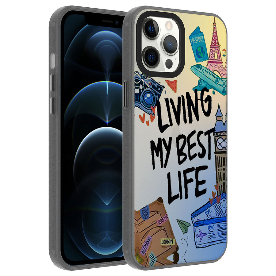 iPhone 12 Pro Max Kılıf Desenli Zore Dragon Sert Kılıf - Seyahat