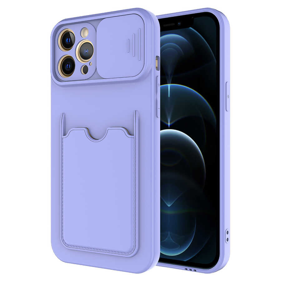 iPhone 12 Pro Max Kılıf Zore Kartix Kılıf - Lila