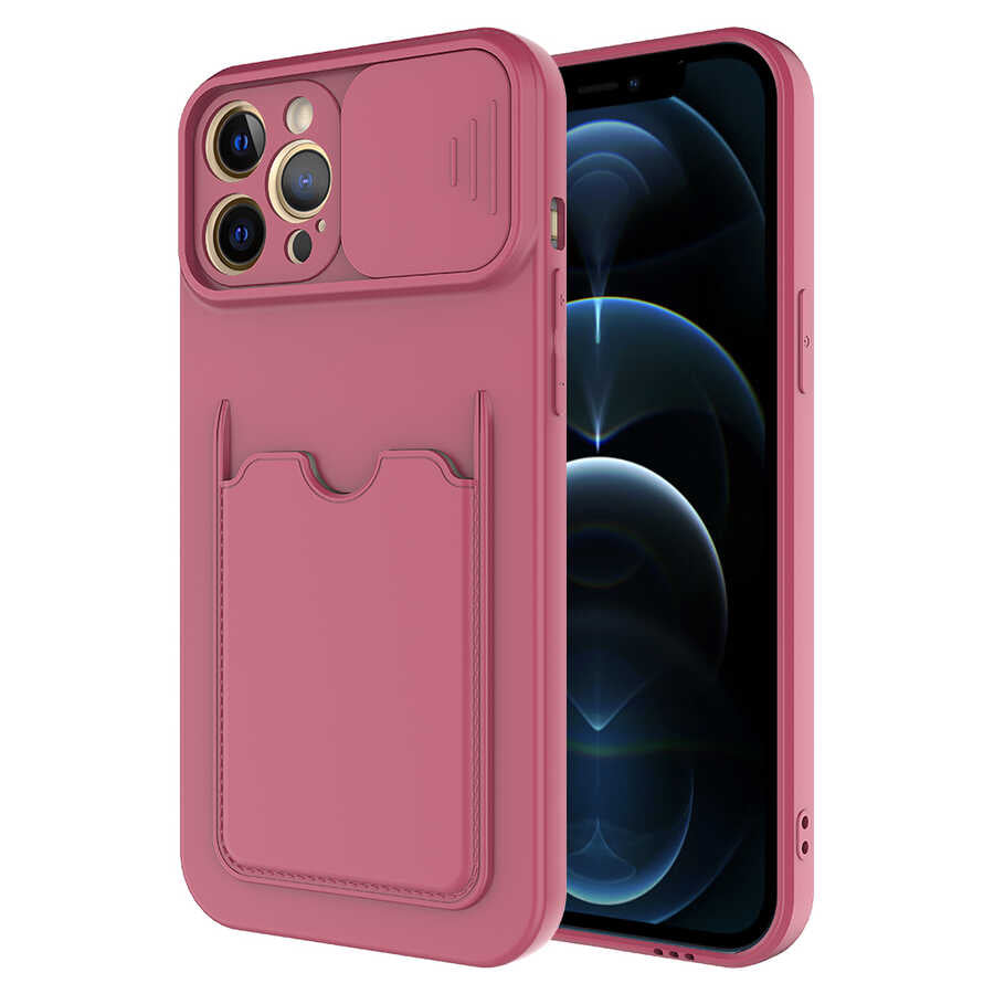 iPhone 12 Pro Max Kılıf Zore Kartix Kılıf - Koyu Mor