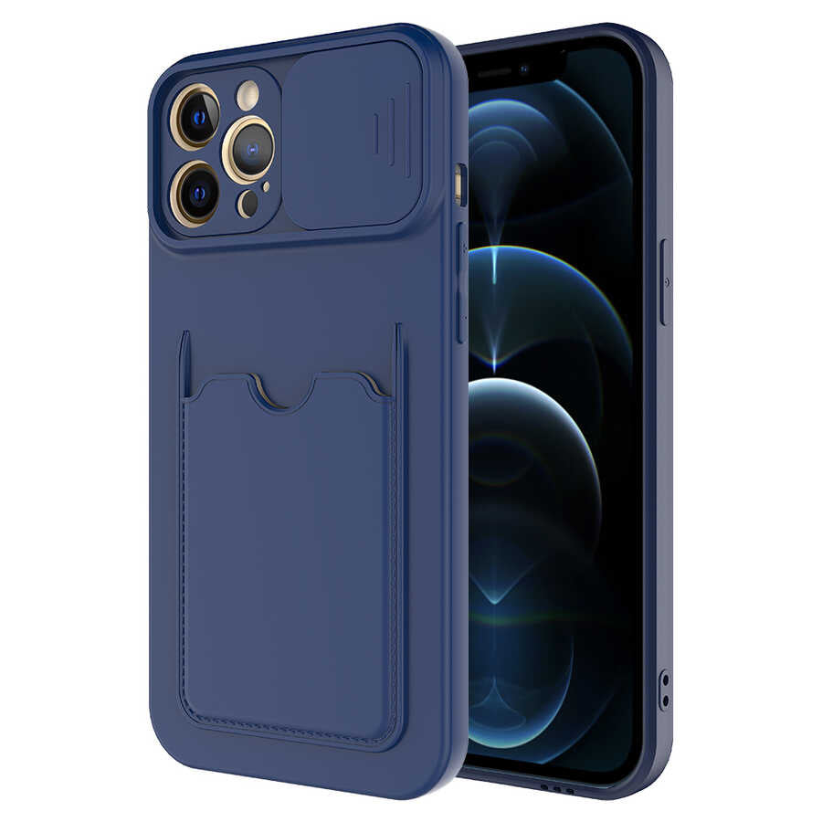 iPhone 12 Pro Max Kılıf Zore Kartix Kılıf - Lacivert