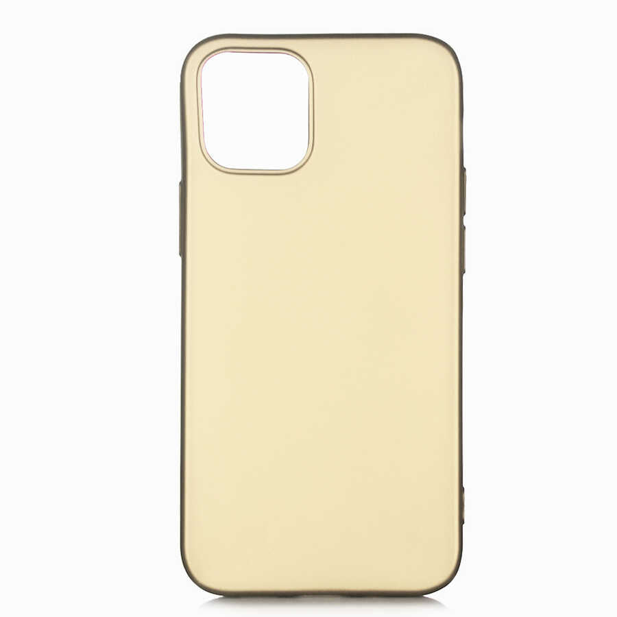 iPhone 12 Pro Max Kılıf Zore Premier Silikon Kılıf - Gold