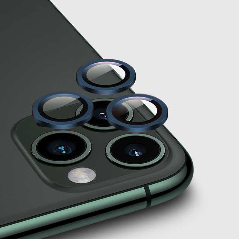 iPhone 12 Pro Zore CL-02 Kamera Lens Koruyucu - Lacivert