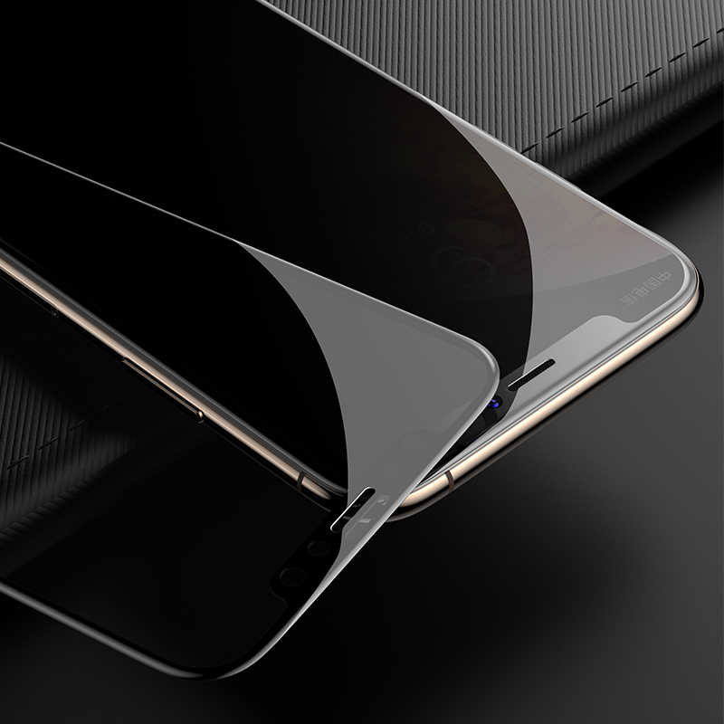 iPhone 12 Pro Zore Kor Privacy Cam Ekran Koruyucu - Siyah