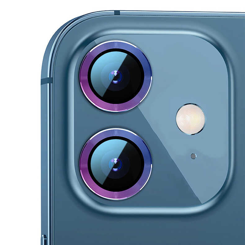 iPhone 12 Zore CL-02 Kamera Lens Koruyucu - Colorful