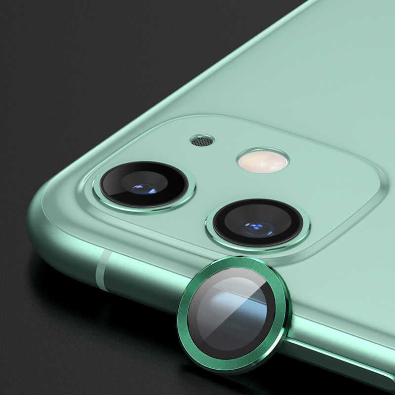 iPhone 12 Zore CL-02 Kamera Lens Koruyucu - Yeşil