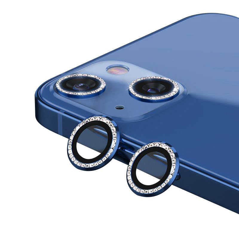 iPhone 13 Mini Zore CL-06 Kamera Lens Koruyucu - Mavi