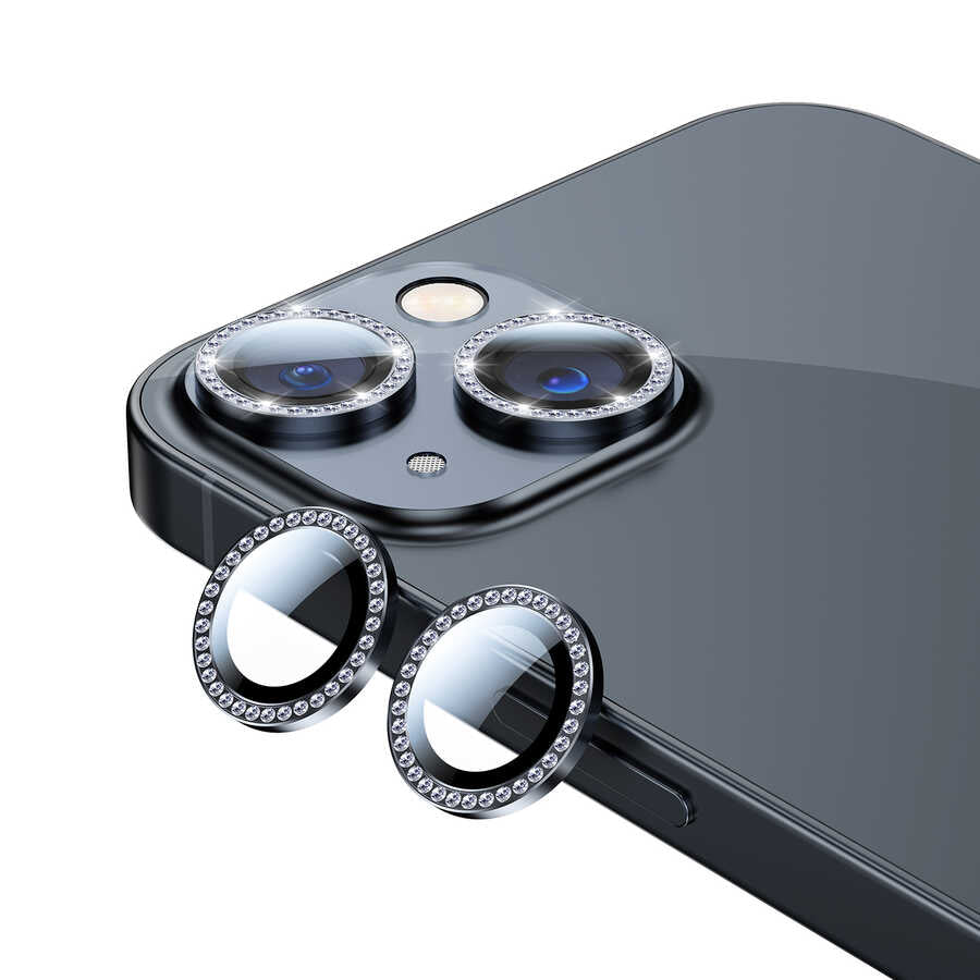 iPhone 13 Mini Zore CL-06 Kamera Lens Koruyucu - Siyah