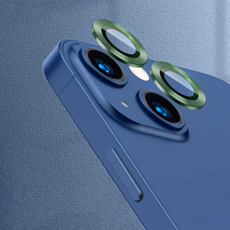 iPhone 13 Mini Zore CL-07 Kamera Lens Koruyucu - Koyu Yeşil