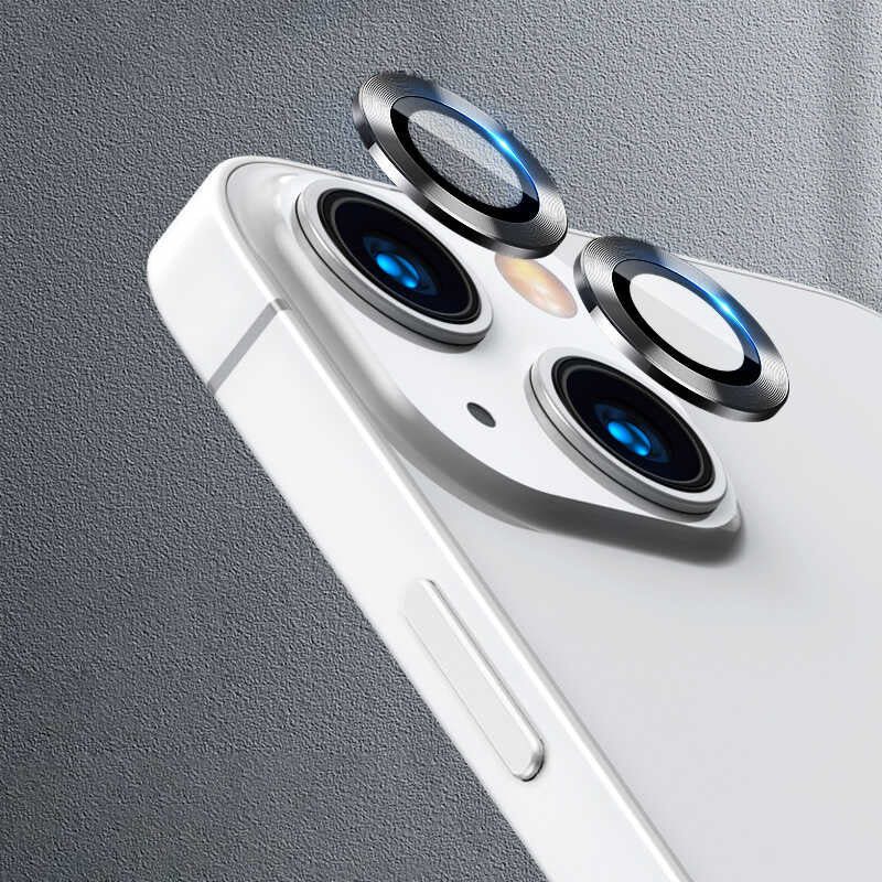 iPhone 13 Mini Zore CL-07 Kamera Lens Koruyucu - Koyu Gri