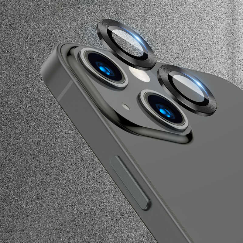 iPhone 13 Mini Zore CL-07 Kamera Lens Koruyucu - Siyah