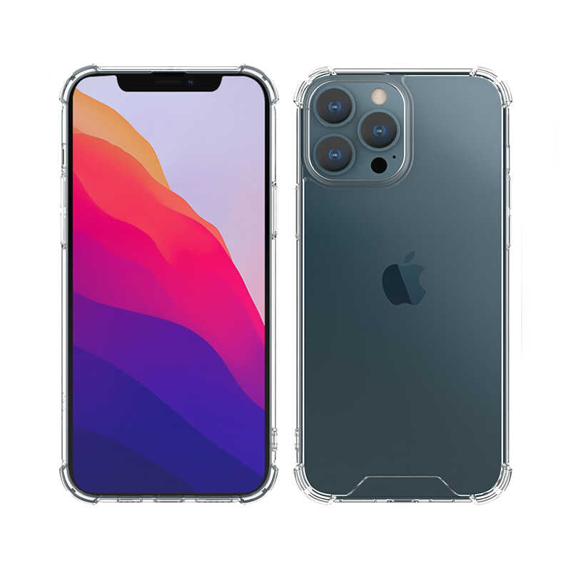 iPhone 13 Pro Kılıf Zore Nitro Anti Shock Silikon - Renksiz