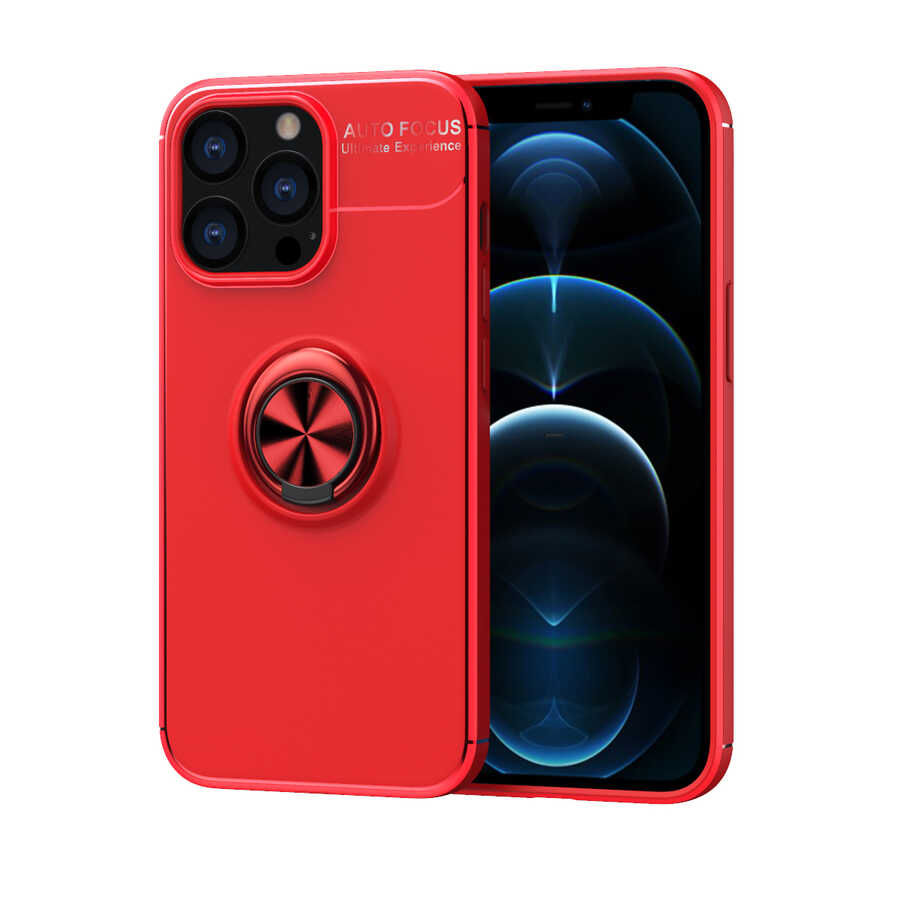 iPhone 13 Pro Kılıf Zore Ravel Silikon Kılıf - Kırmızı