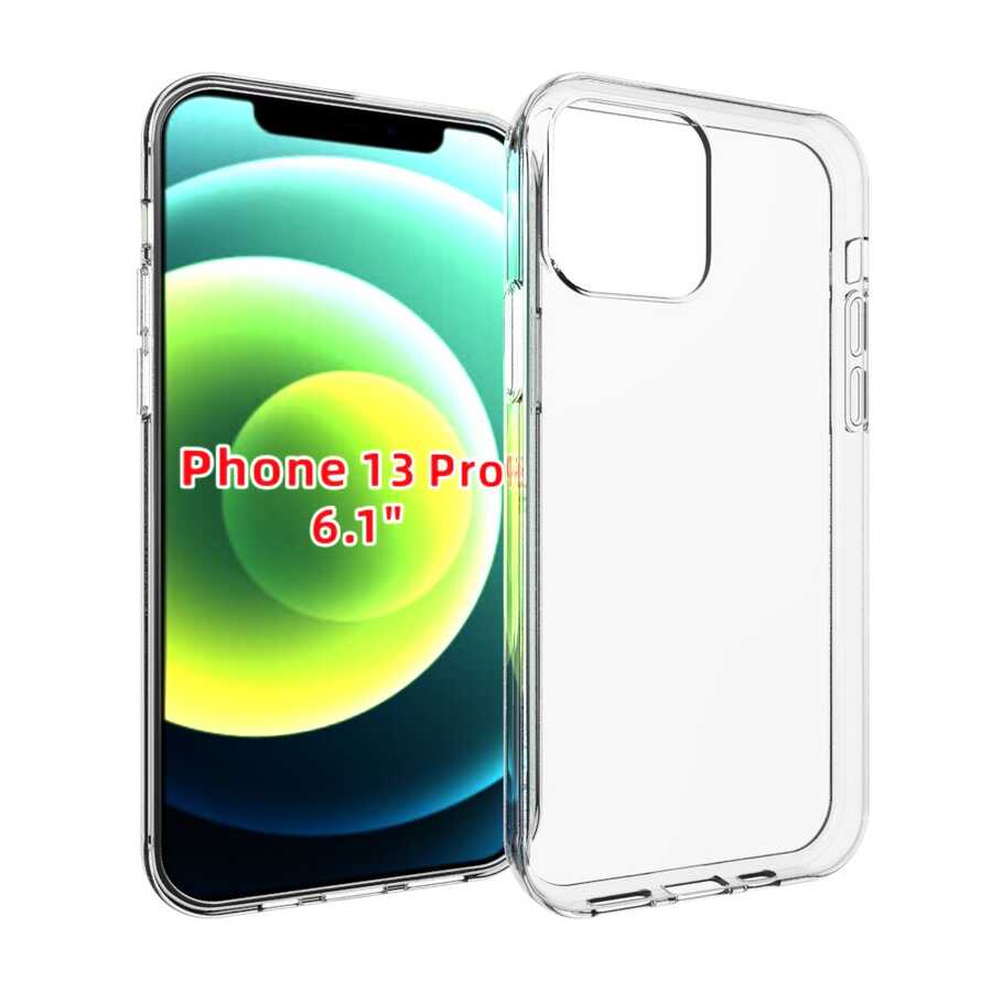 iPhone 13 Pro Kılıf Zore Süper Silikon Kılıf - Renksiz