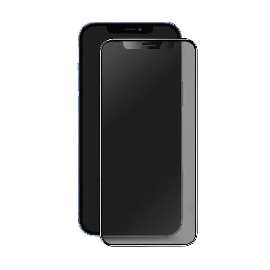 iPhone 13 Pro Max Hayalet Ekran Koruyucu Davin Privacy Mat Seramik Ekran Filmi - Siyah