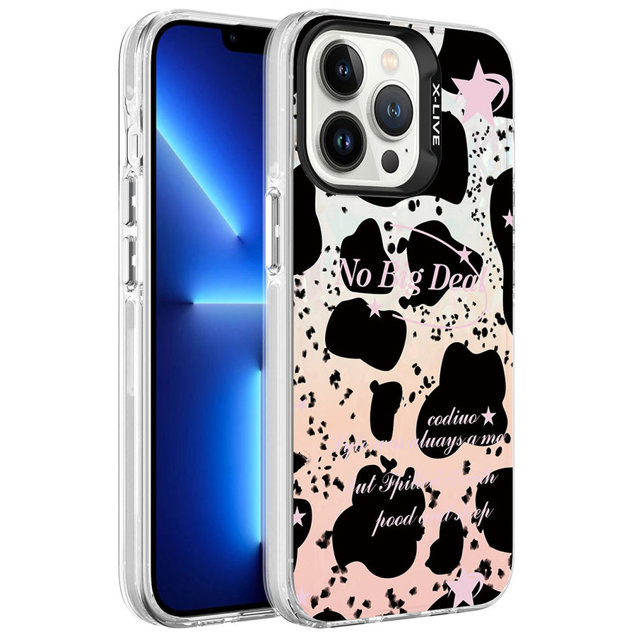 iPhone 13 Pro Max Kılıf Mermer Desenli Zore Marbello Kılıf - Siyah-Beyaz