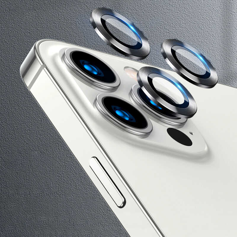 iPhone 13 Pro Max Zore CL-04 Kamera Lens Koruyucu - Gri