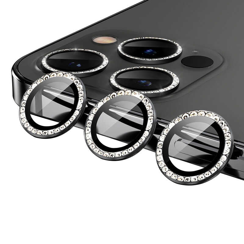 iPhone 13 Pro Zore CL-06 Kamera Lens Koruyucu - Siyah