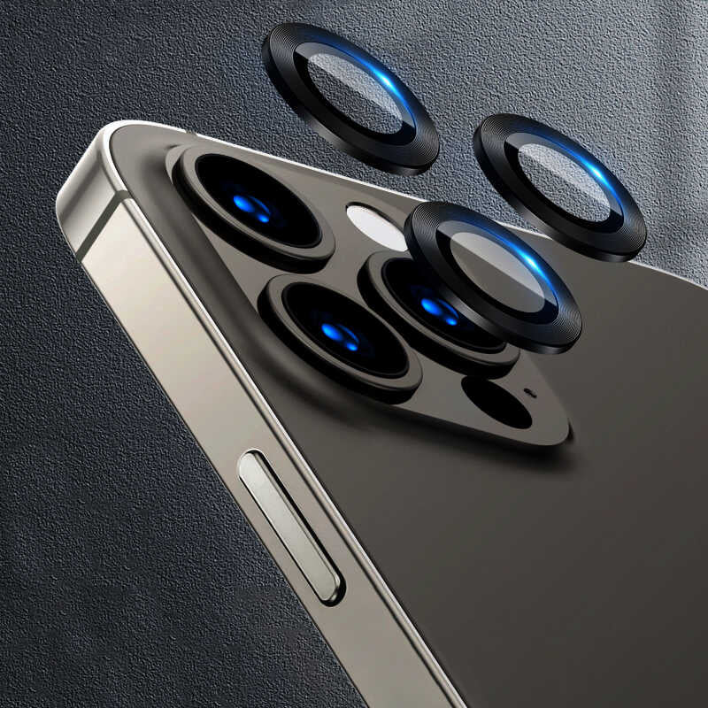 iPhone 13 Pro Zore CL-07 Kamera Lens Koruyucu - Siyah