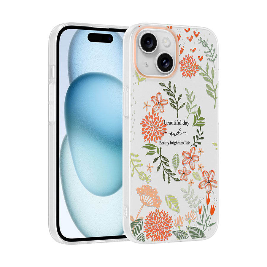 iPhone 14 Kılıf Kamera Korumalı Desenli Zore Klip Kılıf - Beautiful
