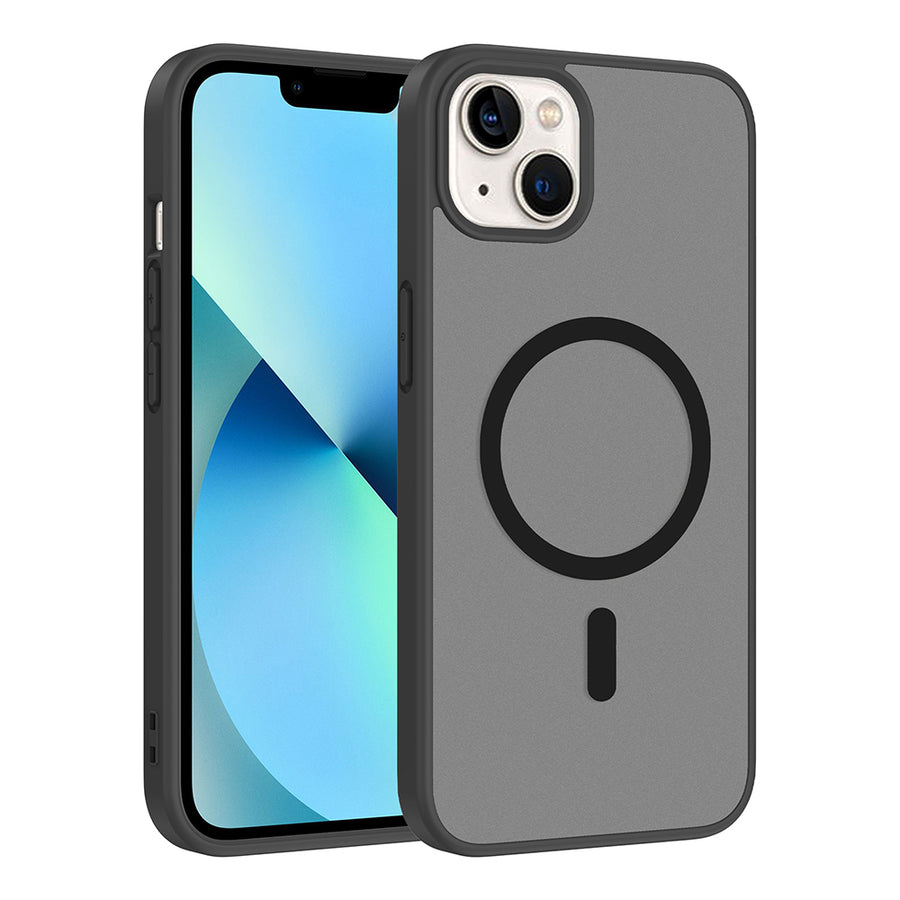 iPhone 14 Kılıf M-safe Şarj Özellikli Zore Babet Kılıf - Siyah