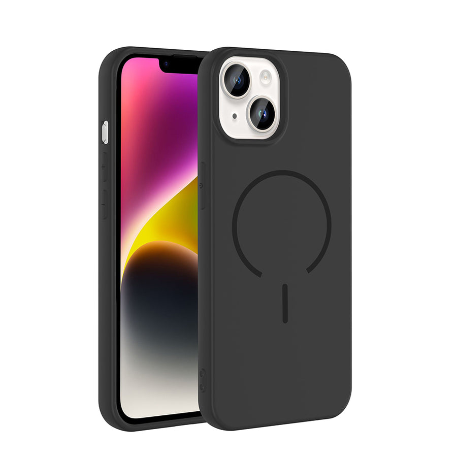iPhone 14 Kılıf M-safe Şarj Özellikli Zore Meta Kılıf - Siyah
