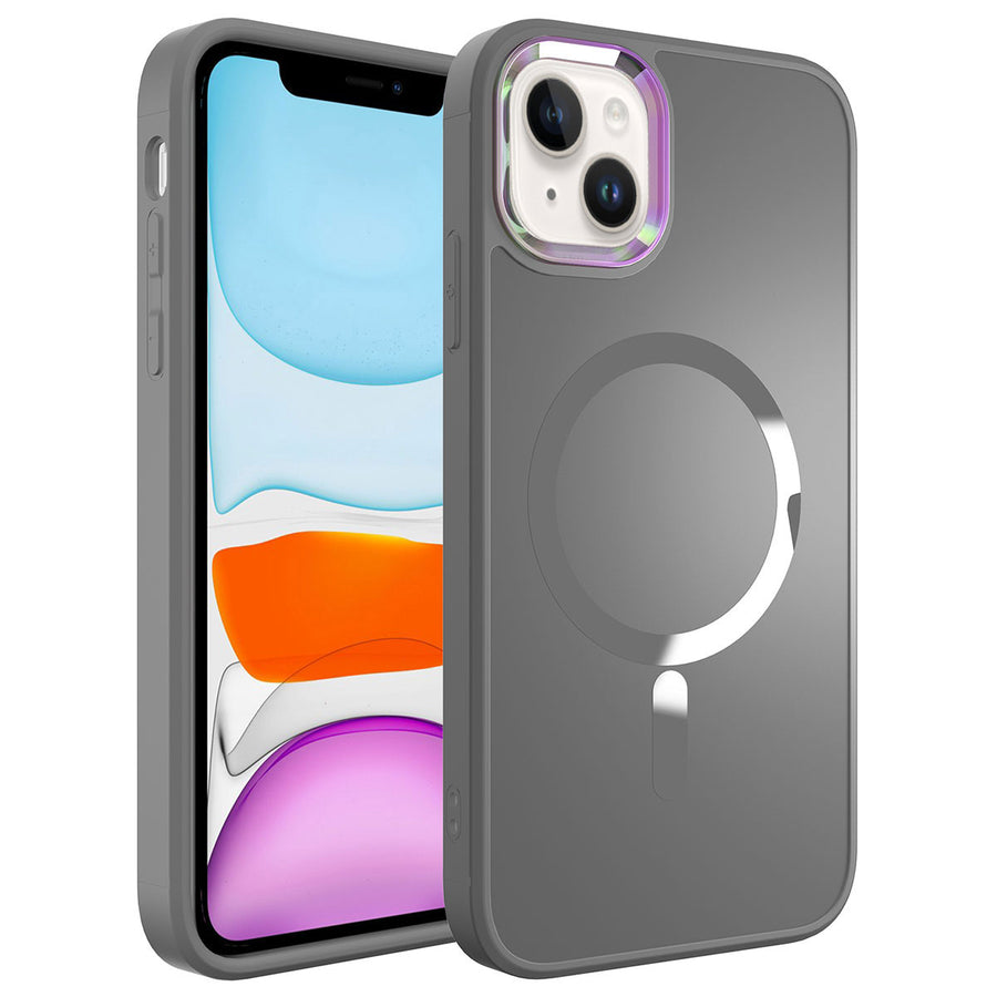 iPhone 14 Kılıf M-safe Wireless Şarj Özellikli Zore Stil Kılıf - Siyah