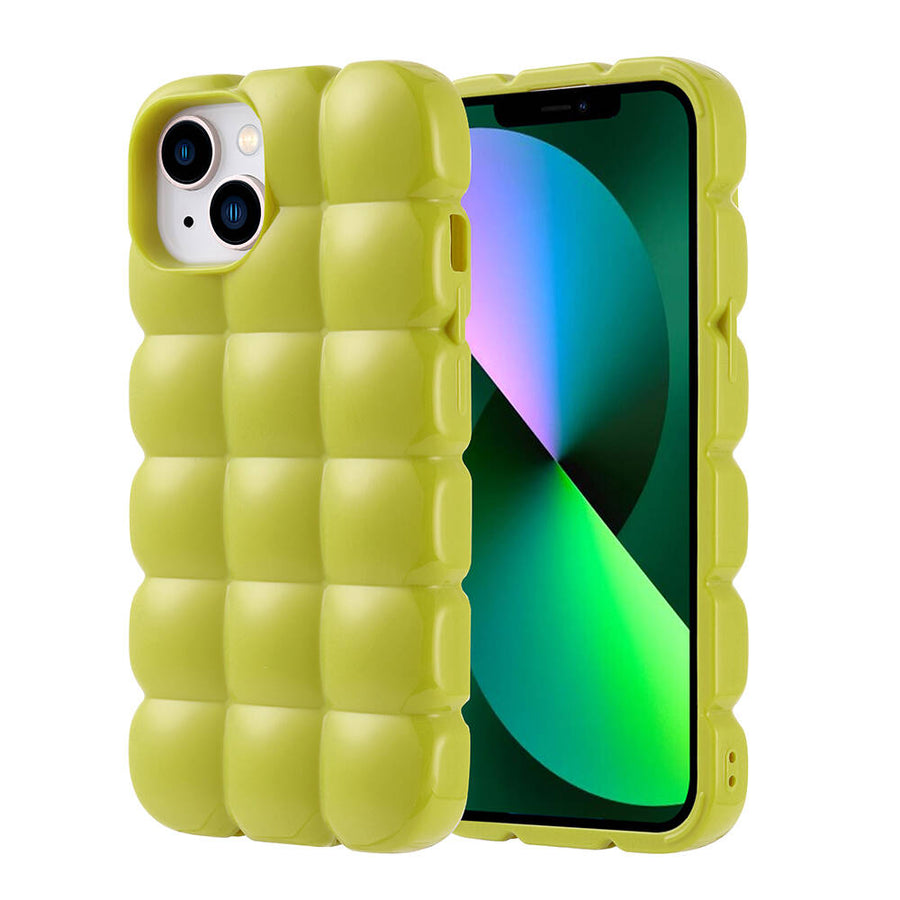 iPhone 14 Kılıf Parlak Esnek Silikon Zore Dom Dom Kılıf - Yeşil