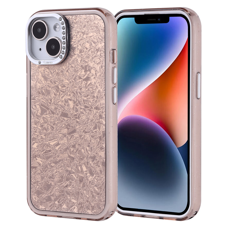 iPhone 14 Kılıf Taşlı Tasarımlı Zore Kapi Kılıf - Gold
