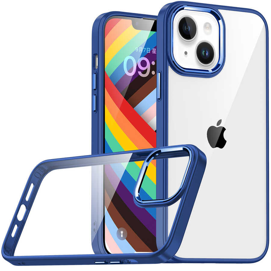 iPhone 14 Kılıf Zore Flora Kılıf - Lacivert