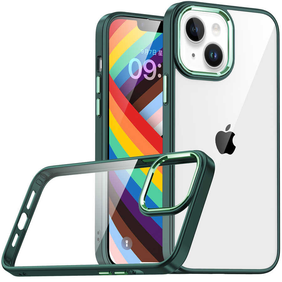 iPhone 14 Plus Kılıf Zore Flora Kılıf - Yeşil