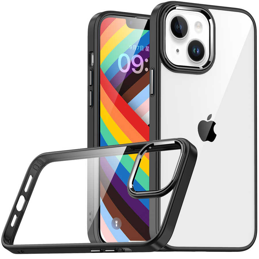 iPhone 14 Plus Kılıf Zore Flora Kılıf - Siyah