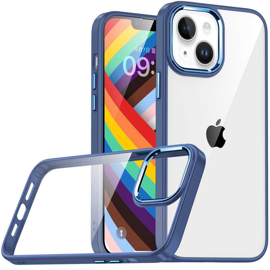 iPhone 14 Plus Kılıf Zore Flora Kılıf - Sierra Mavi