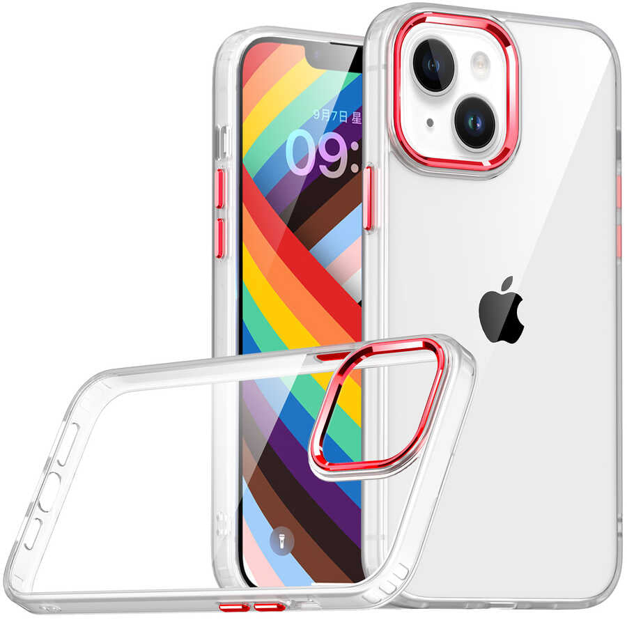 iPhone 14 Plus Kılıf Zore Flora Kılıf - Kırmızı