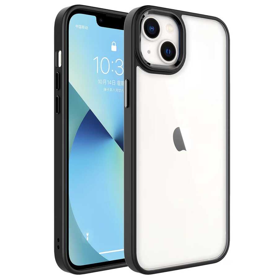iPhone 14 Plus Kılıf Zore Krom Kılıf - Siyah