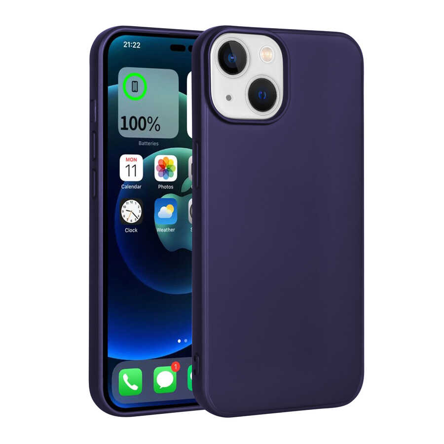 iPhone 14 Plus Kılıf Zore Premier Silikon Kılıf - Lacivert