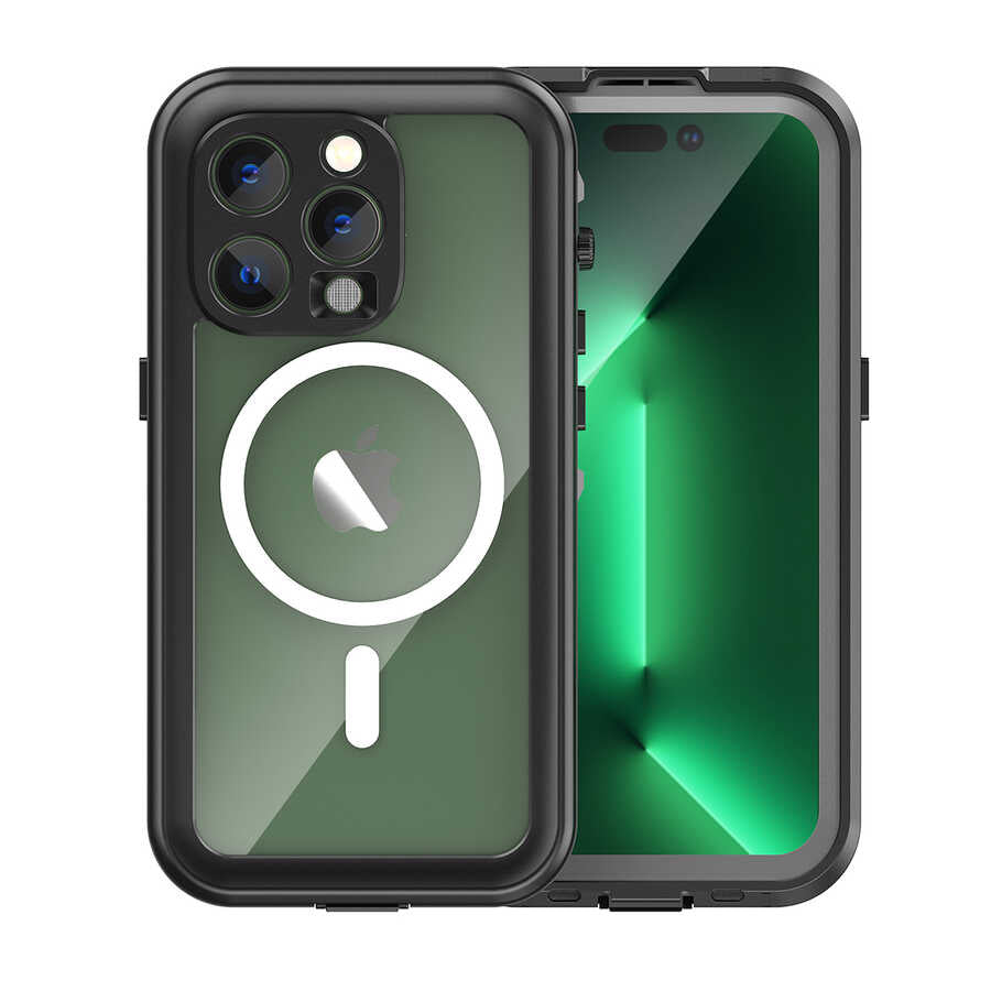 iPhone 14 Pro Kılıf 1-1 Su Geçirmez Kılıf - Siyah