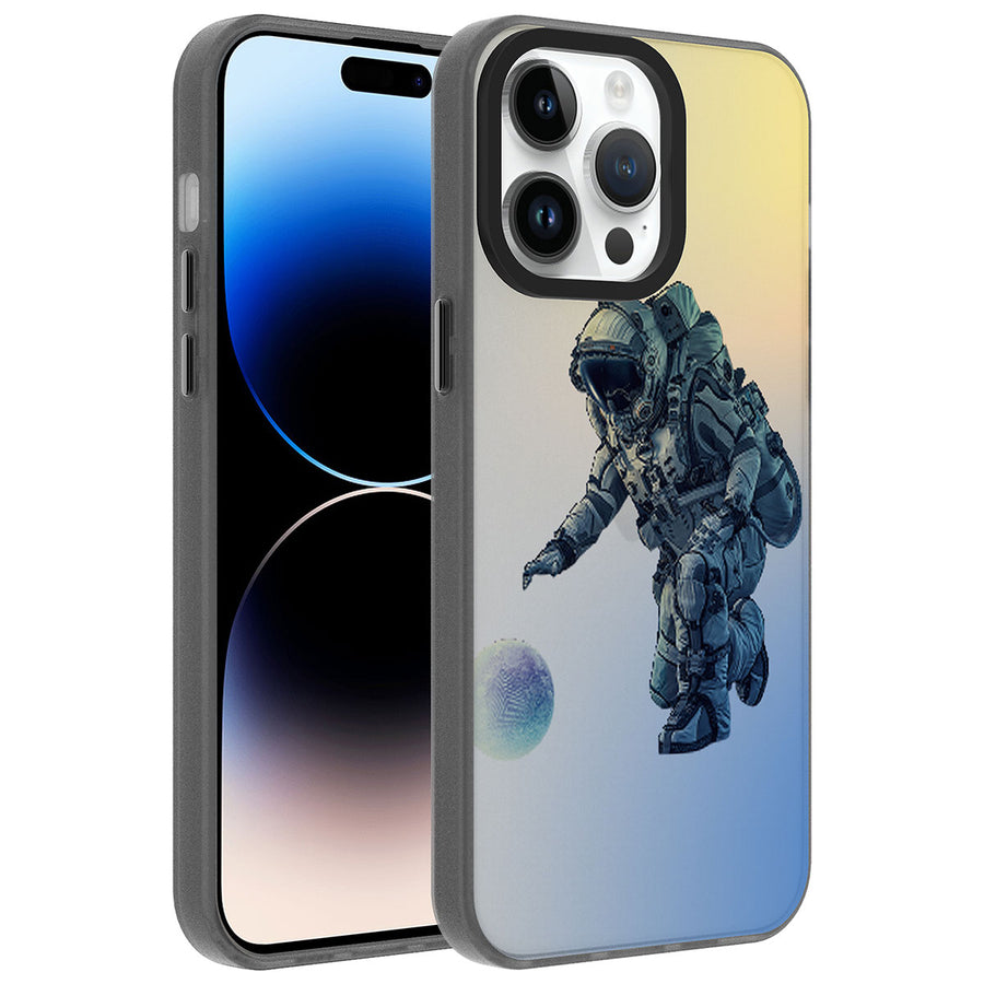 iPhone 14 Pro Kılıf Desenli Zore Dragon Sert Kılıf - Astronot