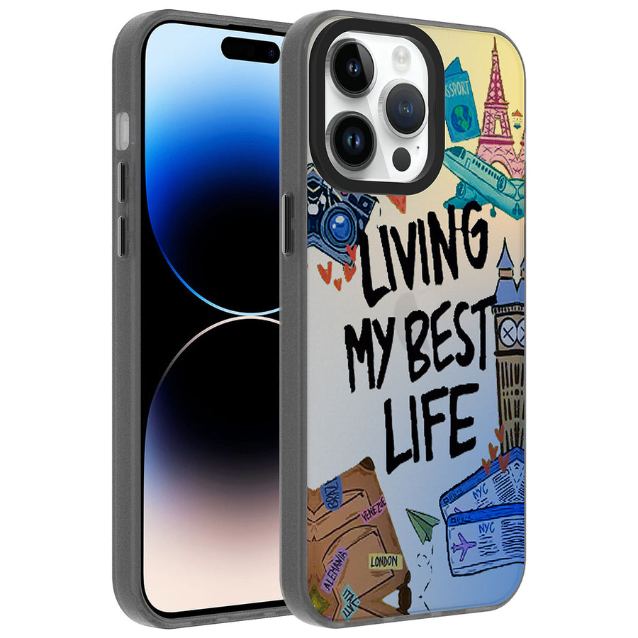 iPhone 14 Pro Kılıf Desenli Zore Dragon Sert Kılıf - Seyahat