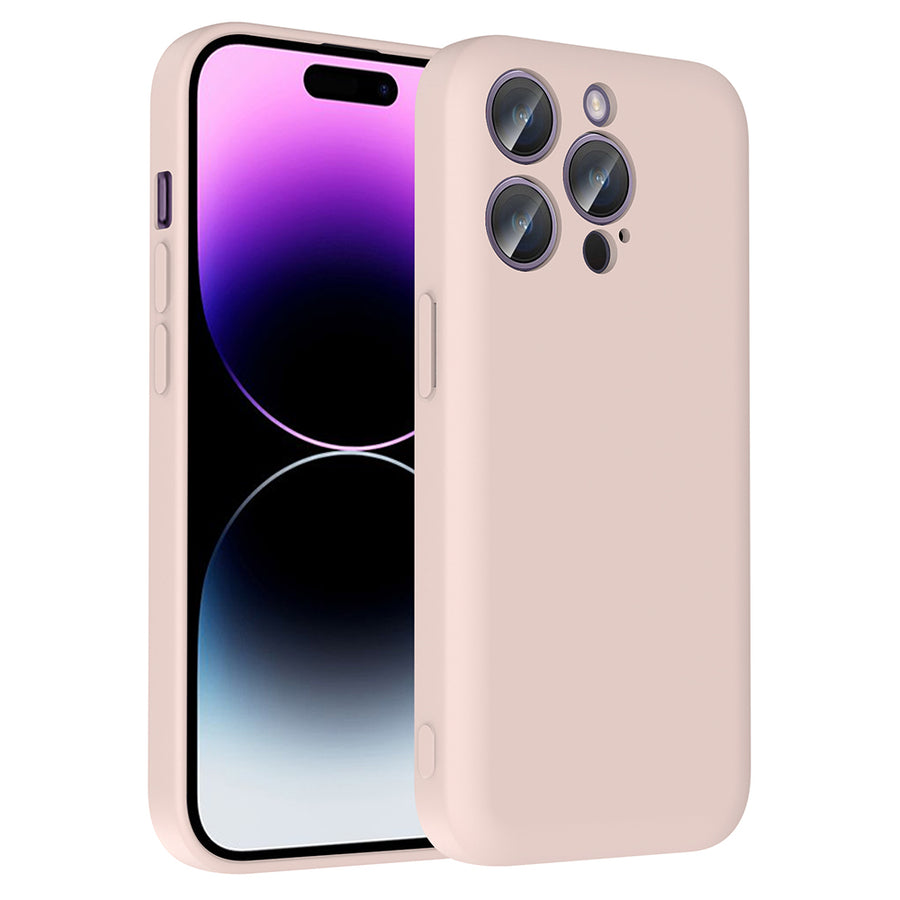 iPhone 14 Pro Kılıf Kamera Korumalı Kartlık Hazneli Zore Vitra Kılıf - Pembe