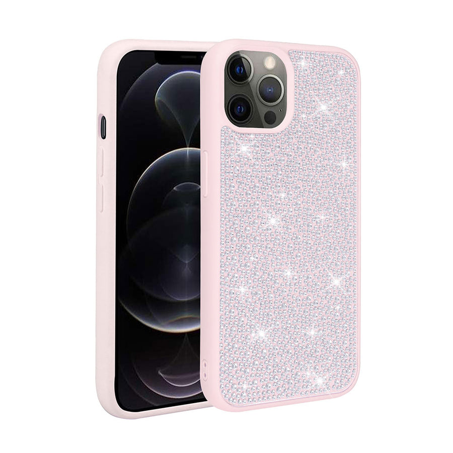 iPhone 14 Pro Kılıf Parlak Taşlı Tasarım Zore Ston Kılıf - Pembe