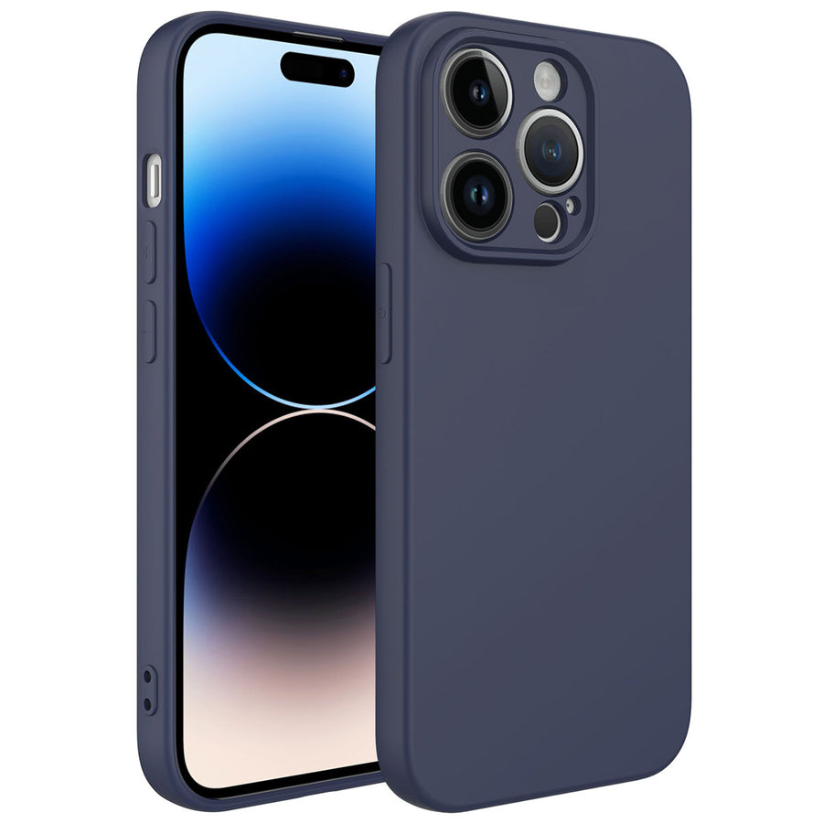 iPhone 14 Pro Kılıf Zore Kamera Korumalı Mara Lansman Kılıf - Lacivert