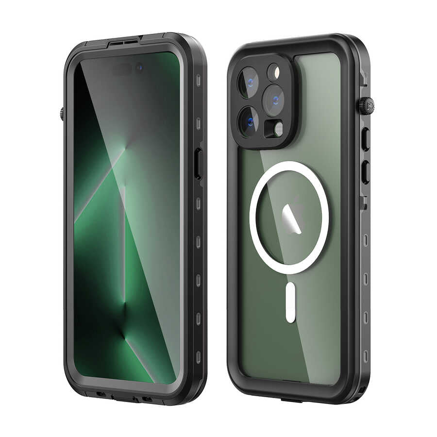 iPhone 14 Pro Max Kılıf 1-1 Su Geçirmez Kılıf - Siyah
