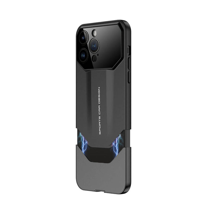 iPhone 14 Pro Max Kılıf Çift Parçalı Zore Ays Pro İkili Kılıf - Siyah-Gri