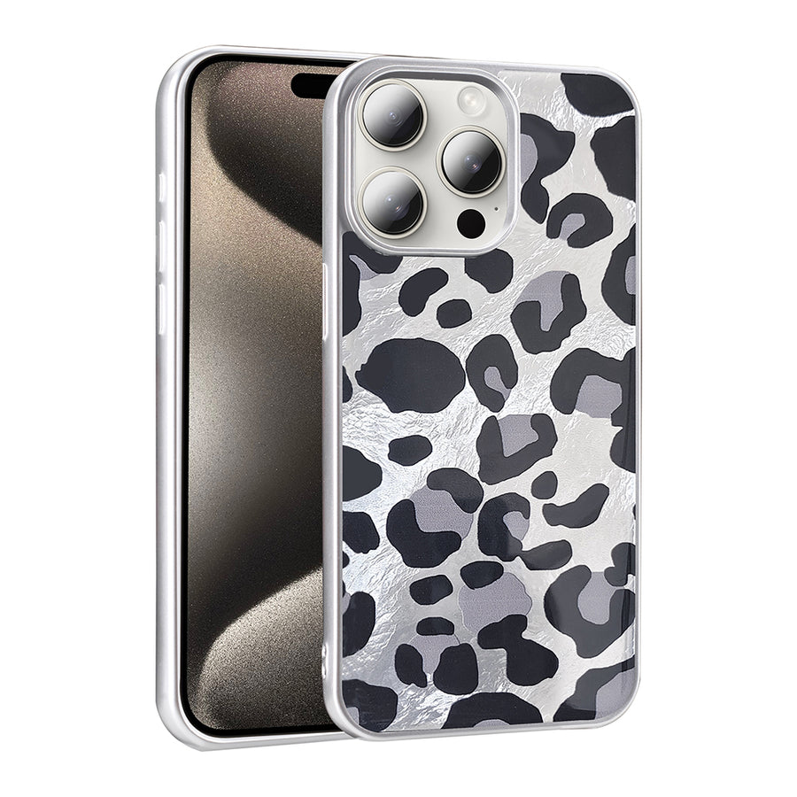 iPhone 14 Pro Max Kılıf Desenli Zore Mep Kılıf - Gri Leopar