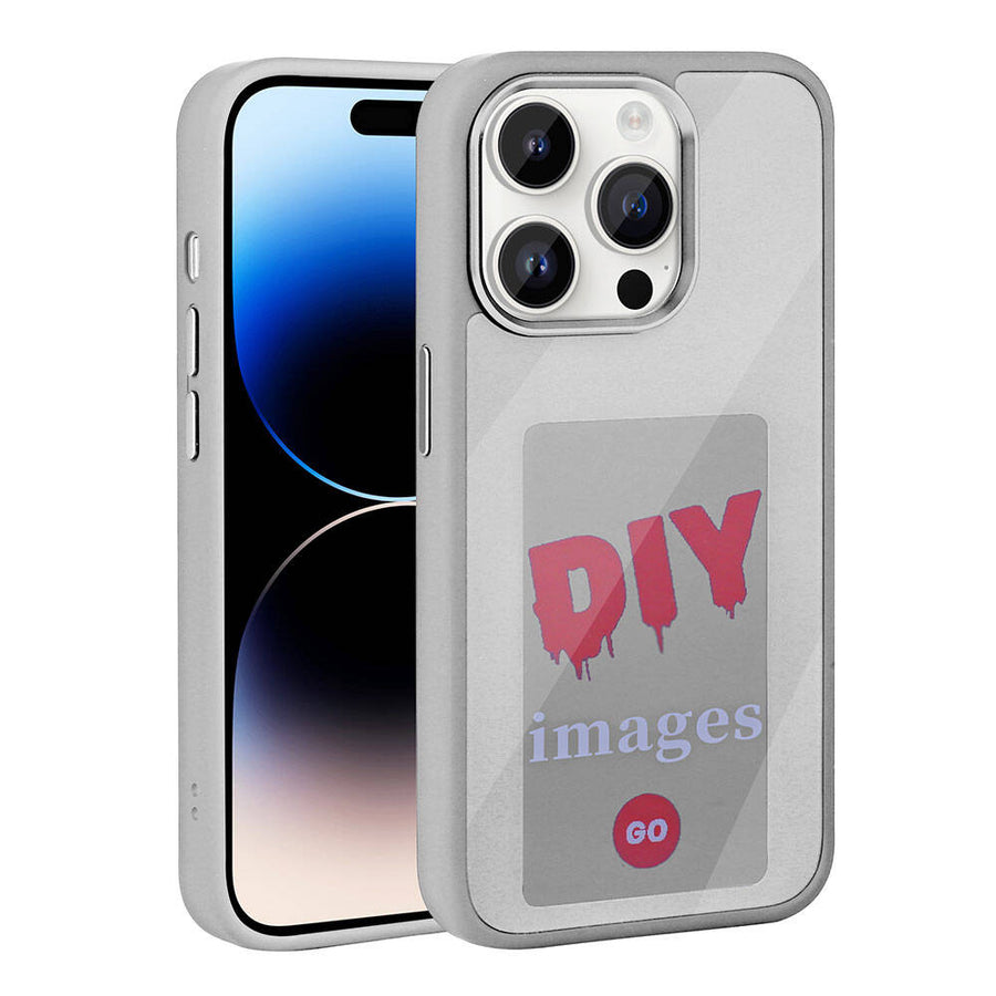 iPhone 14 Pro Max Kılıf Ekranı Yansıtan Zore Akıllı NFC Kılıf - Gri