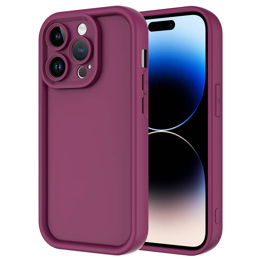 iPhone 14 Pro Max Kılıf Kamera Korumalı Zore Ananas Kılıf - Mürdüm