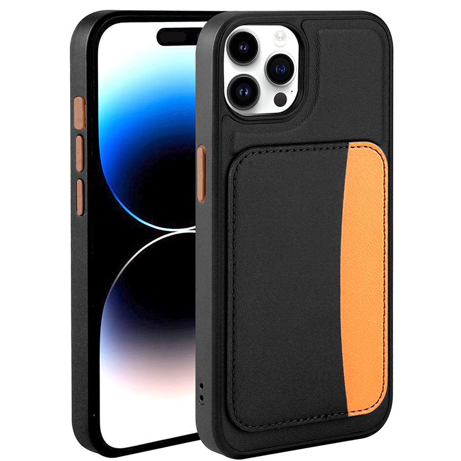 iPhone 14 Pro Max Kılıf Kartlıklı Zore X-Kart Silikon Kılıf - Siyah