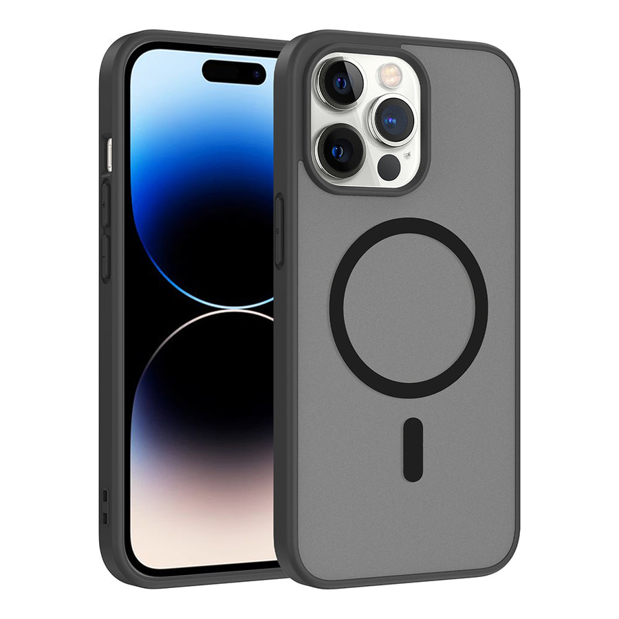 iPhone 14 Pro Max Kılıf M-safe Şarj Özellikli Zore Babet Kılıf - Siyah