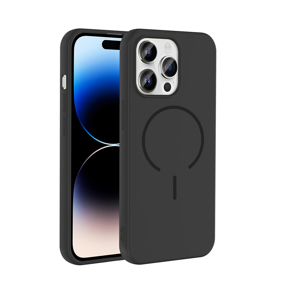 iPhone 14 Pro Max Kılıf M-safe Şarj Özellikli Zore Meta Kılıf - Siyah